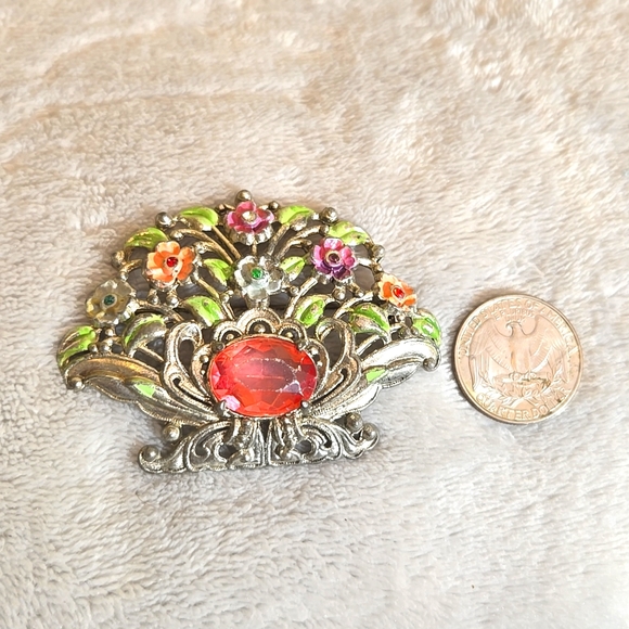 #267 VINTAGE brooch silver tone - Picture 3 of 5